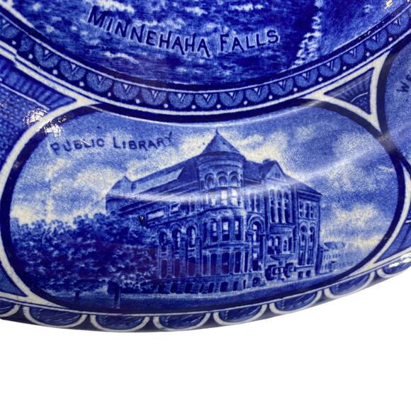 Vintage MINNEAPOLIS, Minn Souvenir Plate Landmarks Rowland & Marsellus Co. - Picture 4 of 12